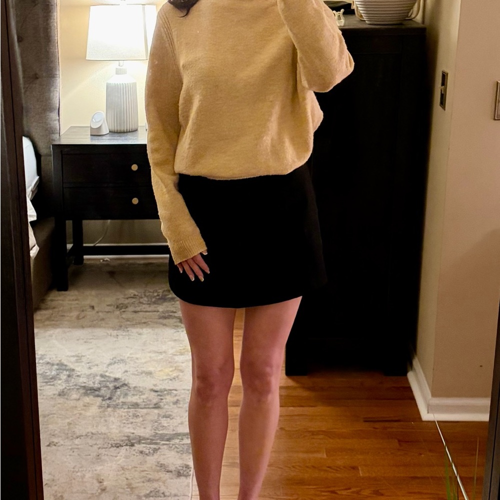 Cream-yellow turtleneck sweater